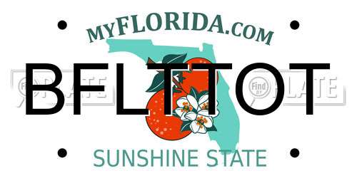 BFLTTOT Florida License Plate
