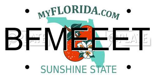 BFMEEET Florida License Plate