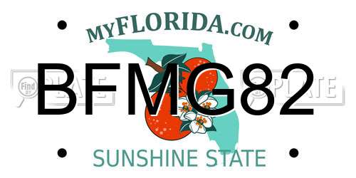 BFMG82 Florida License Plate