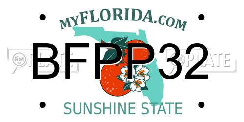 BFPP32 Florida License Plate
