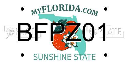 BFPZ01 Florida License Plate