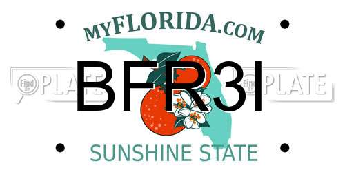 BFR3I Florida License Plate