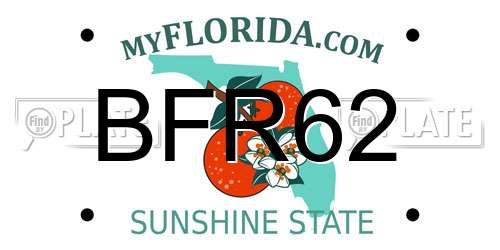 BFR62 Florida License Plate