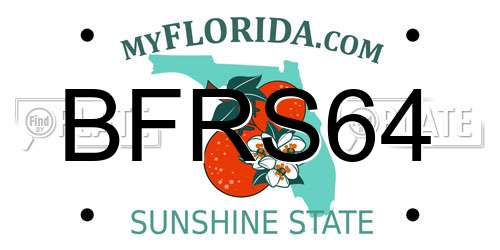 BFRS64 Florida License Plate