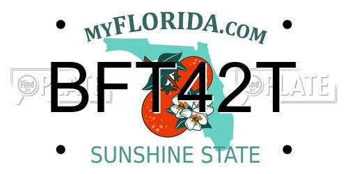 BFT42T Florida License Plate