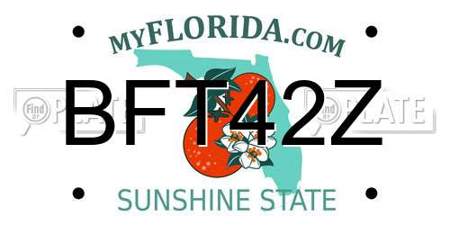 BFT42Z Florida License Plate