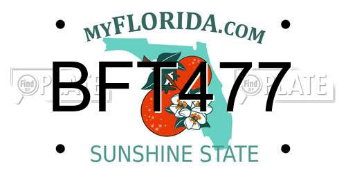 BFT477 Florida License Plate