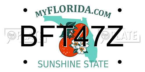 BFT47Z Florida License Plate