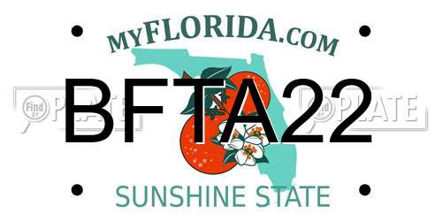 BFTA22 Florida License Plate