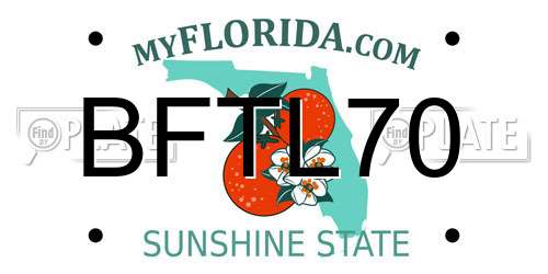 BFTL70 Florida License Plate