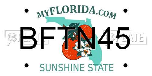 BFTN45 Florida License Plate