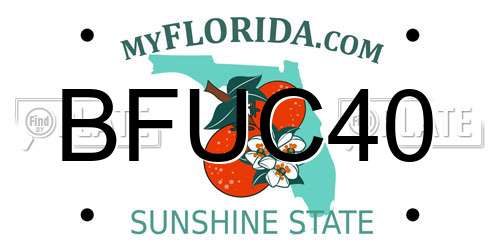 BFUC40 Florida License Plate
