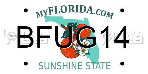BFUG14 Florida License Plate