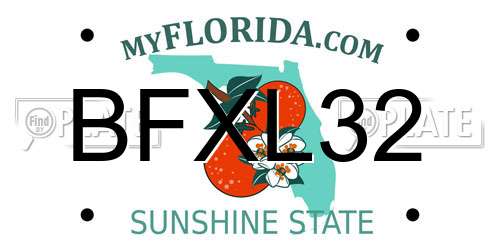 BFXL32 Florida License Plate