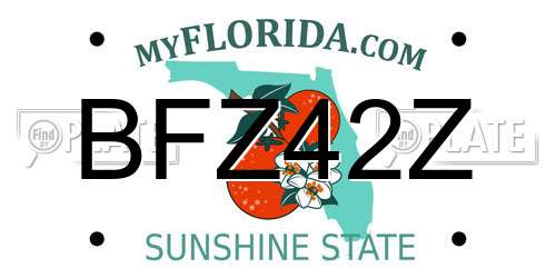 BFZ42Z Florida License Plate