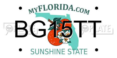 BG15TT Florida License Plate