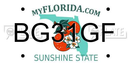 BG31GF Florida License Plate