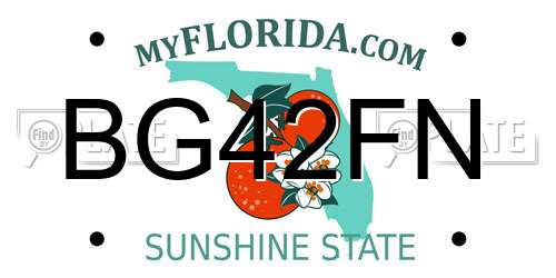 BG42FN Florida License Plate