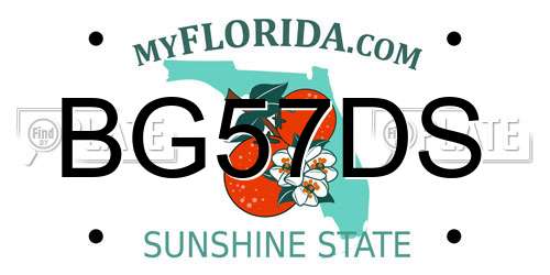 BG57DS Florida License Plate