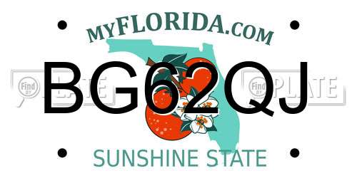 BG62QJ Florida License Plate