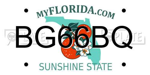 BG66BQ Florida License Plate
