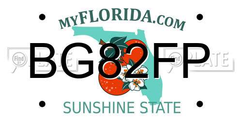 BG82FP Florida License Plate