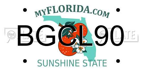 BGCL90 Florida License Plate