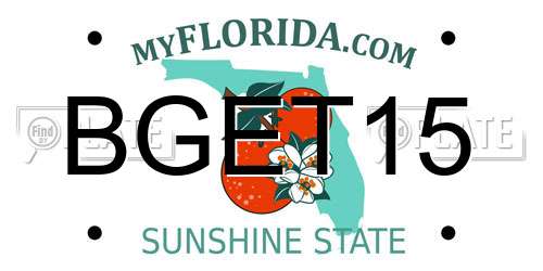BGET15 Florida License Plate