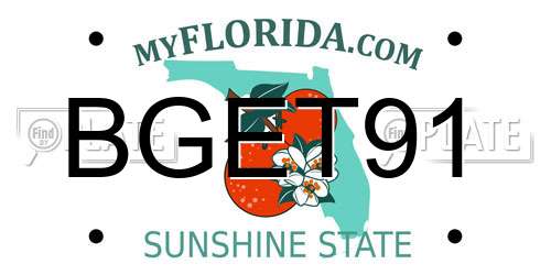 BGET91 Florida License Plate