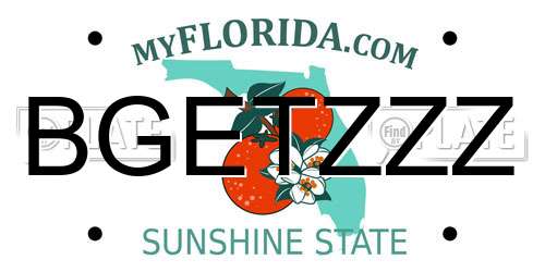 BGETZZZ Florida License Plate