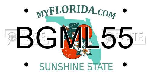 BGML55 Florida License Plate