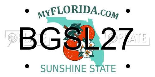 BGSL27 Florida License Plate