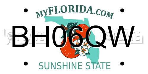 BH06QW Florida License Plate