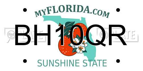 BH10QR Florida License Plate