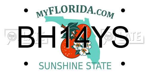 BH14YS Florida License Plate