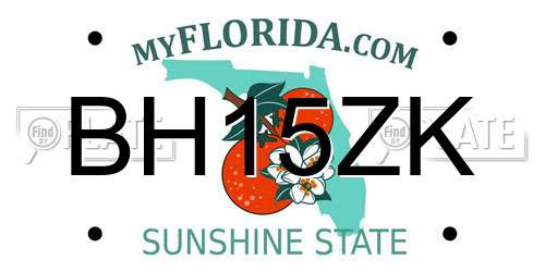 BH15ZK Florida License Plate