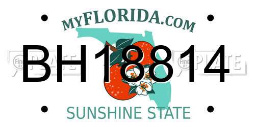 BH18814 Florida License Plate