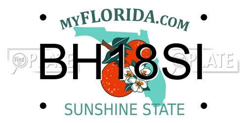 BH18SI Florida License Plate