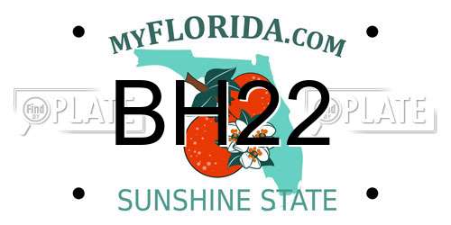 BH22 Florida License Plate