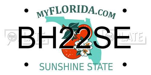 BH22SE Florida License Plate