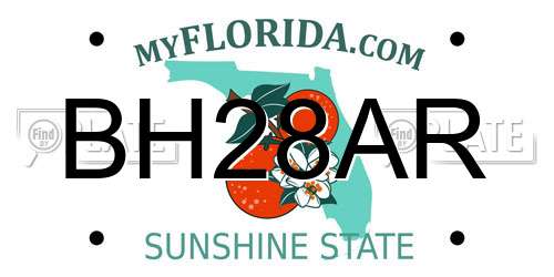 BH28AR Florida License Plate