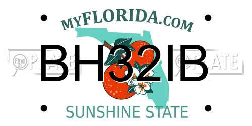 BH32IB Florida License Plate