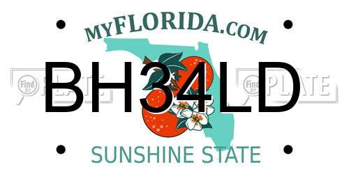 BH34LD Florida License Plate
