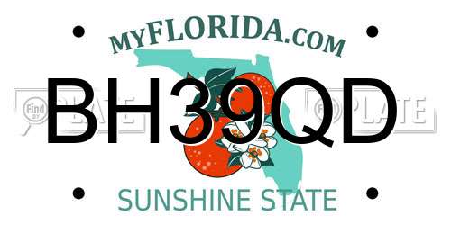 BH39QD Florida License Plate