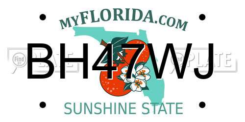 BH47WJ Florida License Plate