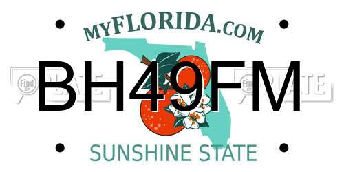 BH49FM Florida License Plate