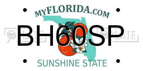 BH60SP Florida License Plate
