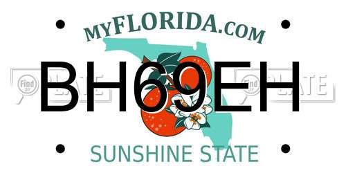 BH69EH Florida License Plate