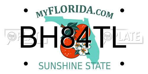 BH84TL Florida License Plate