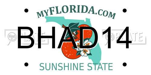 BHAD14 Florida License Plate